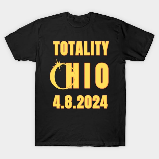 Totality Ohio 4.8.2024 Total Solar Eclipse T-Shirt by Little Duck Designs